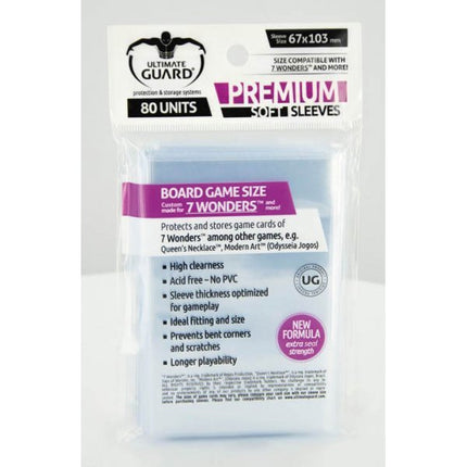 Ultimate Guard Premium Soft Sleeve Board Game Size (80 Sleeves)