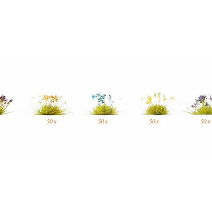 Flowers (250) - Yellow, Blue, Orange, Pink, Purple