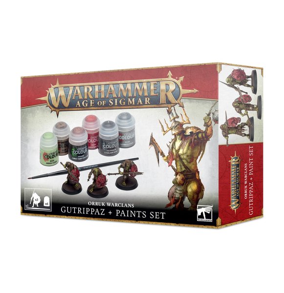 Age of Sigmar: Orruk Warclans Gutrippaz & Paints Set