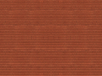 3D Cardboard Sheet: Roof Tiles: Red